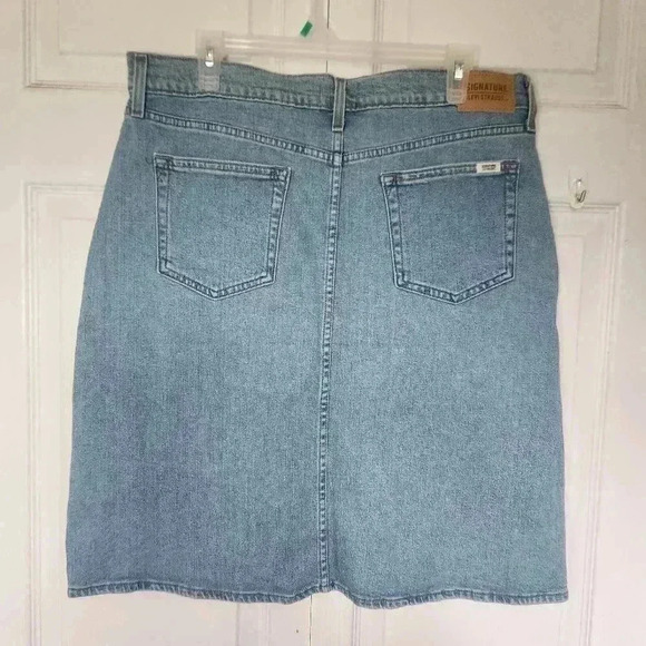 Signature by Levi  Strauss & Co. Heritage Midi Skirt Size 14/32 Waist - Picture 9 of 14